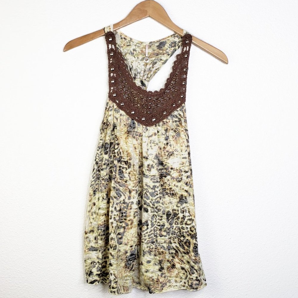 Robin K Burnout Animal Print Swing Tank